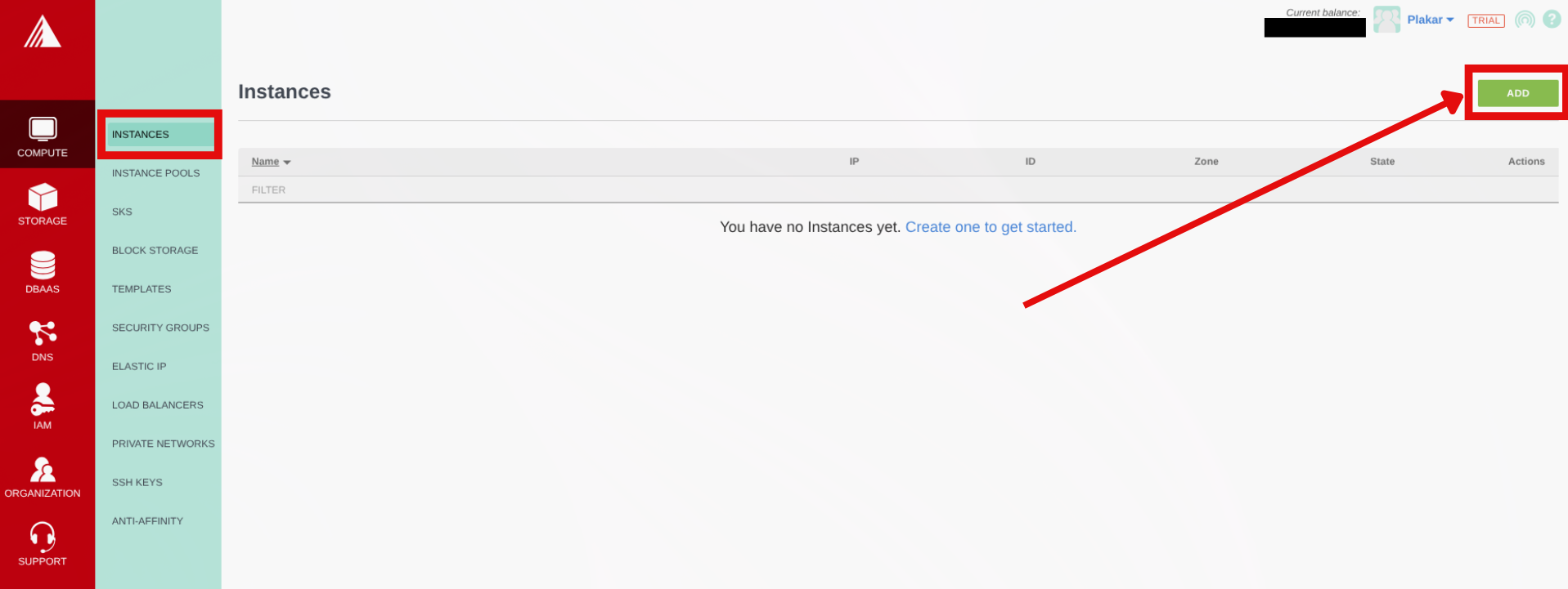 Provision compute instance